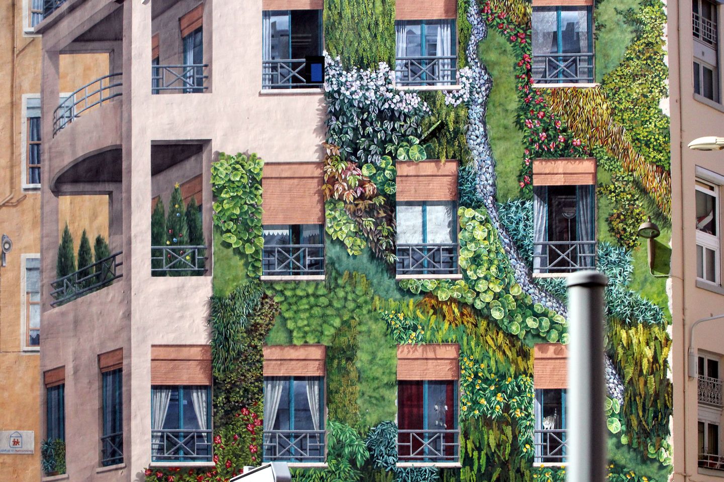 A part of "La Mur des Canuts" in the Croix-Rousse district - Lyon, France.