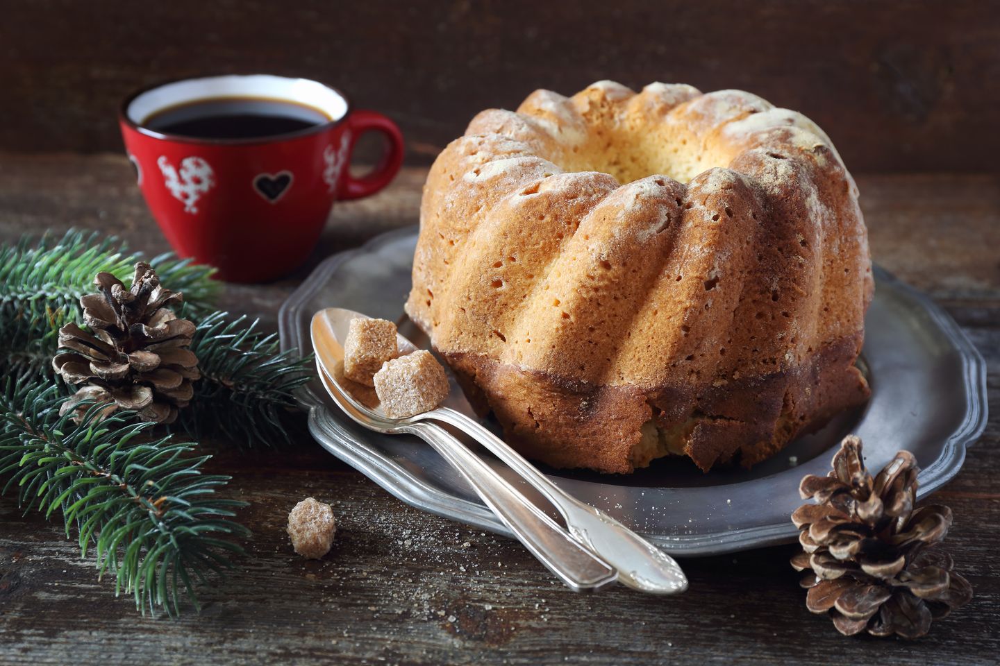Delicious discoveries: 9 foods to try in Alsace Kougelhopf, a traditional Alsatian cake, with a cup of coffee.