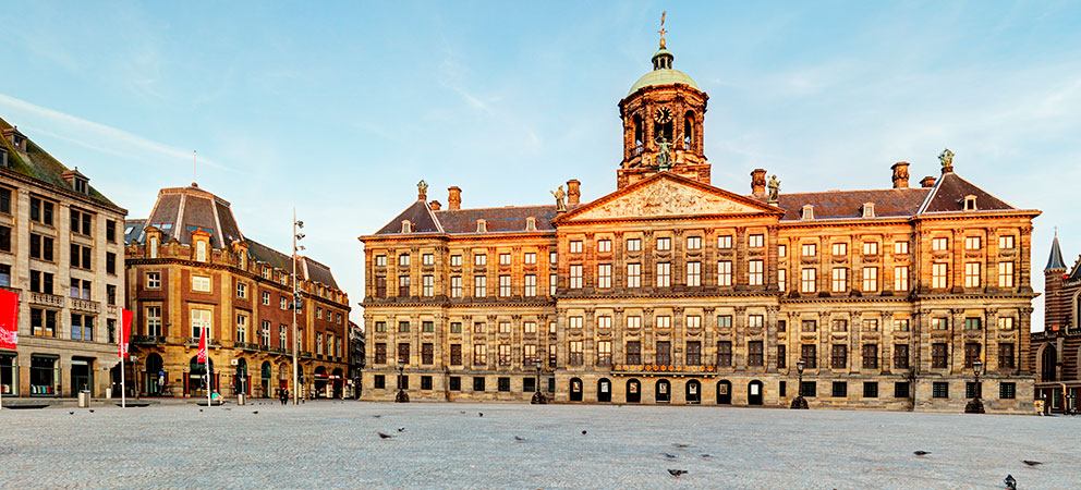 The Royal Palace of the Netherlands. Amsterdam visits