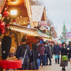 A Christmas market in Paris